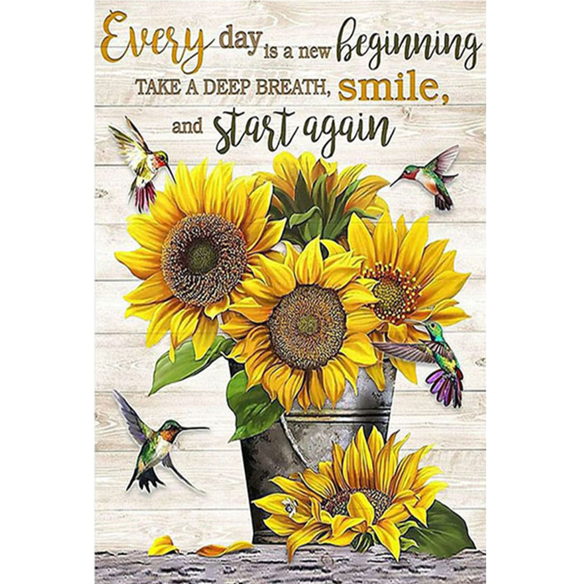 Art Craft Website - Een zonnebloem diamant schilderij set, DIY