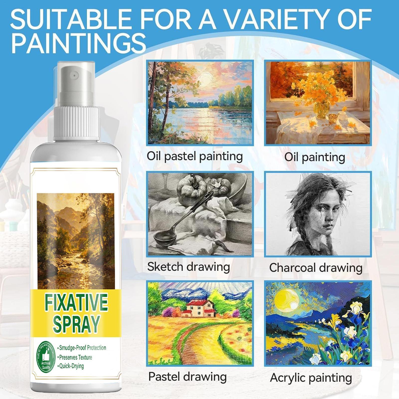 Art Craft Website - Fixatiespray 120ml Sneldrogende, vlekvrije coating Kunstwerk