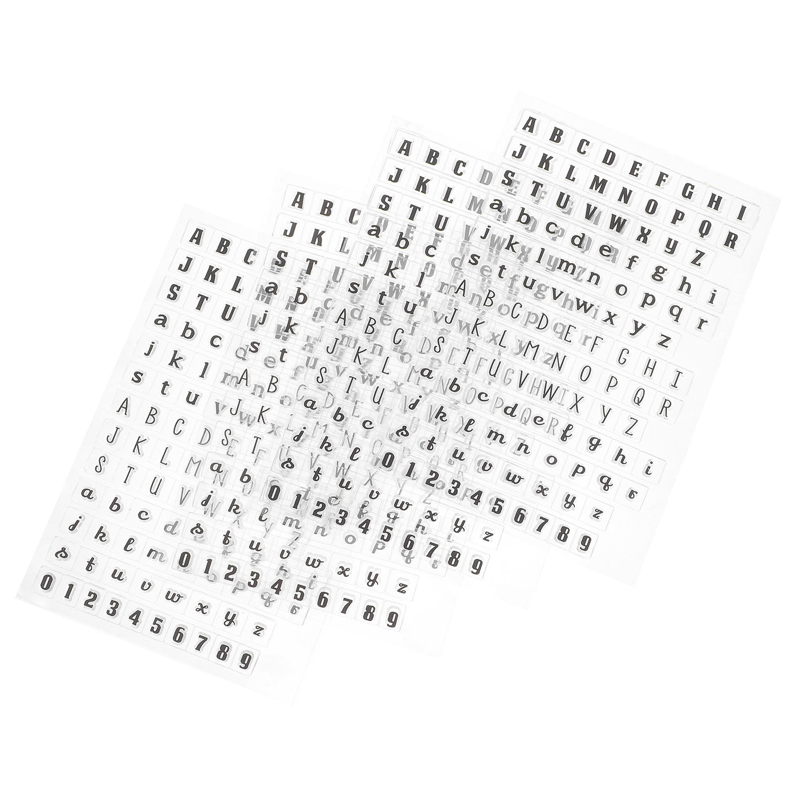 Letter S Art Craft - 4 stuks transparante siliconen ambachtelijke stempels