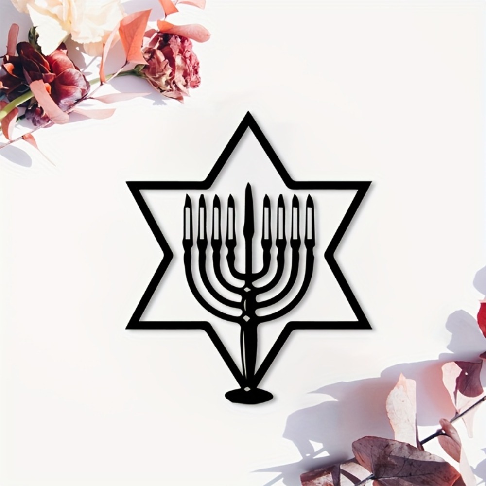 Art & Craft Supplies - CIFBUY Metalen Wanddecoratie Menorah Ster van
