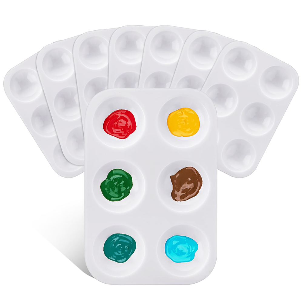 Art Craft 2 Year Olds - Verfbakpalet, 6 Wells Mini Plastic Aquarelverfpalet