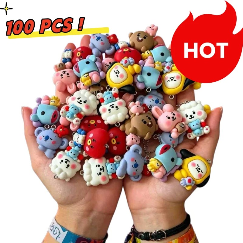 Art Craft Resin - 7 stks BT21 Hars Cartoon Charm
