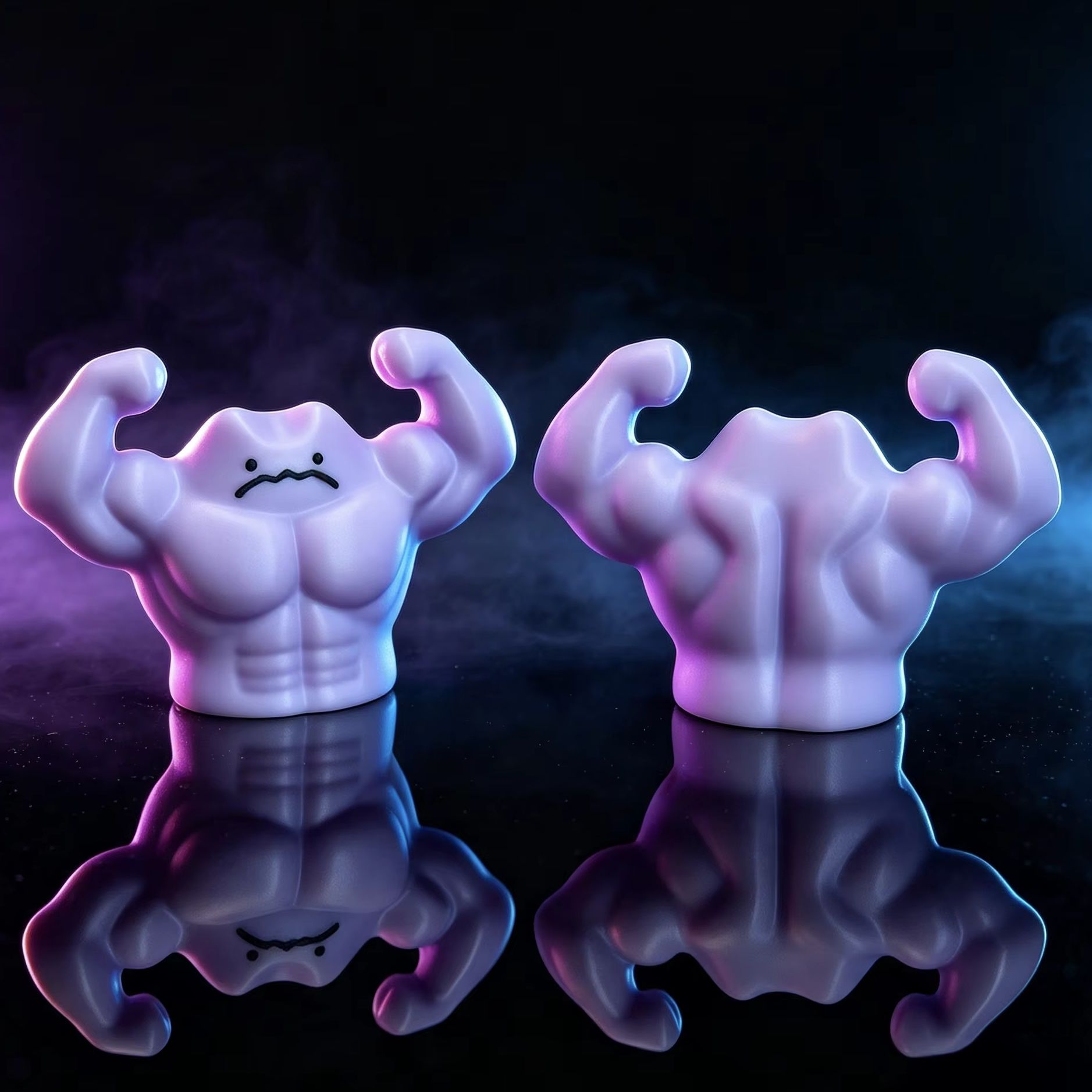 Art Craft Market - Pokémon Nieuwigheids-Stressverlichtende Sculptuur Gespierde Getransformeerde Ditto