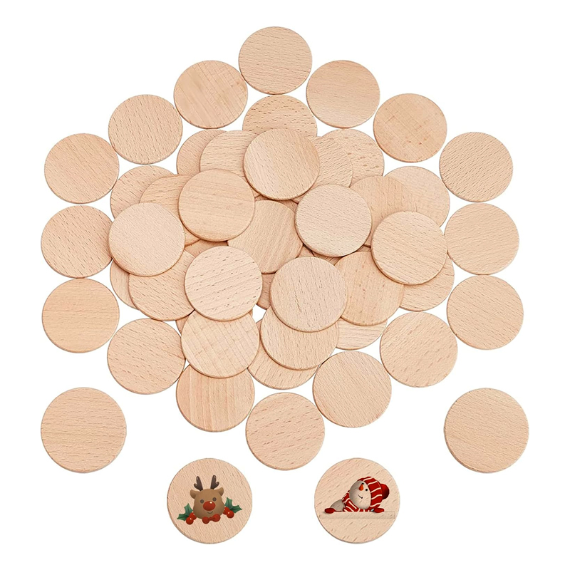 Letter S Art Craft - 25-70 mm natuurlijke beukenhout ronde munten,