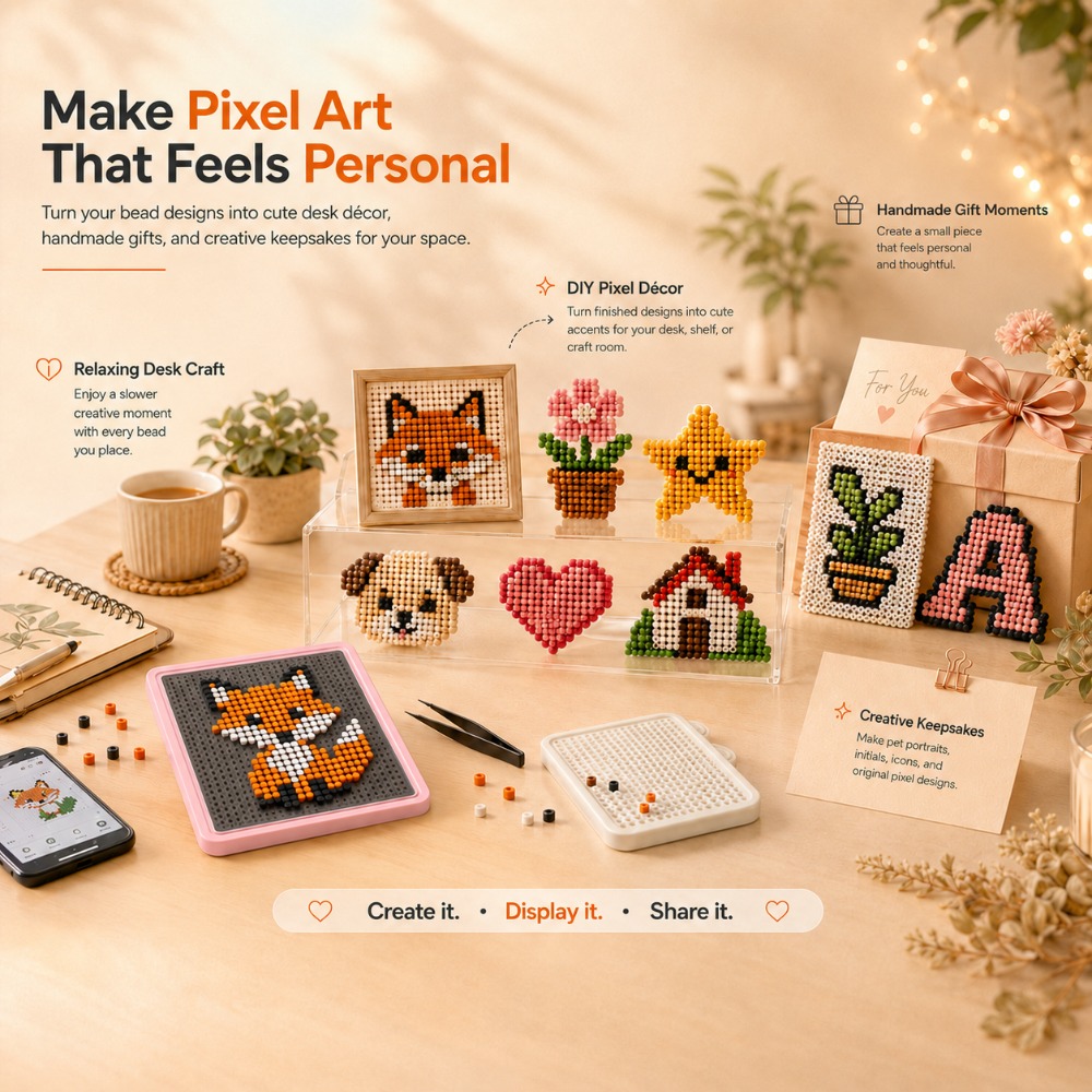 Art Craft Market - LED Smart Fuse Bead Pegboard, app-geleide