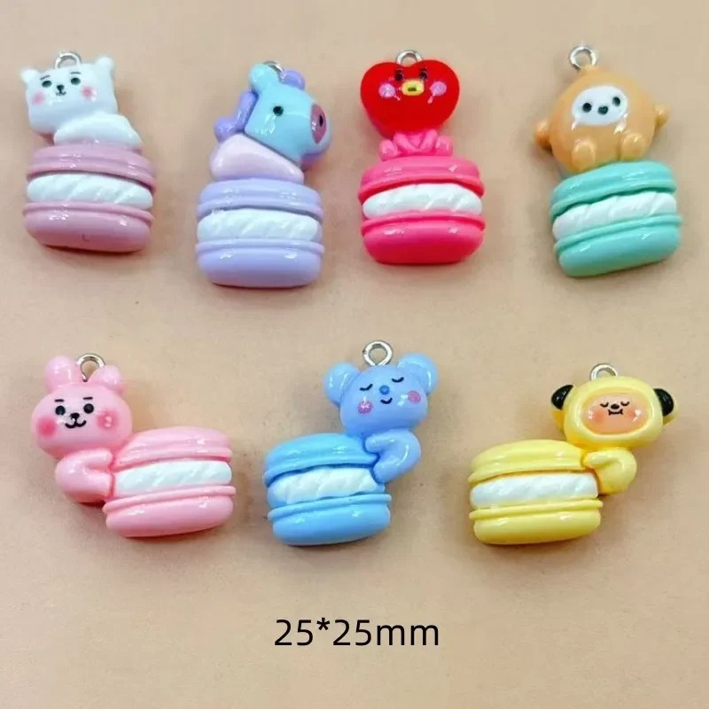 Art Craft Resin - 10 stuks gemengde cartoonharscharms, kleine decoratieve