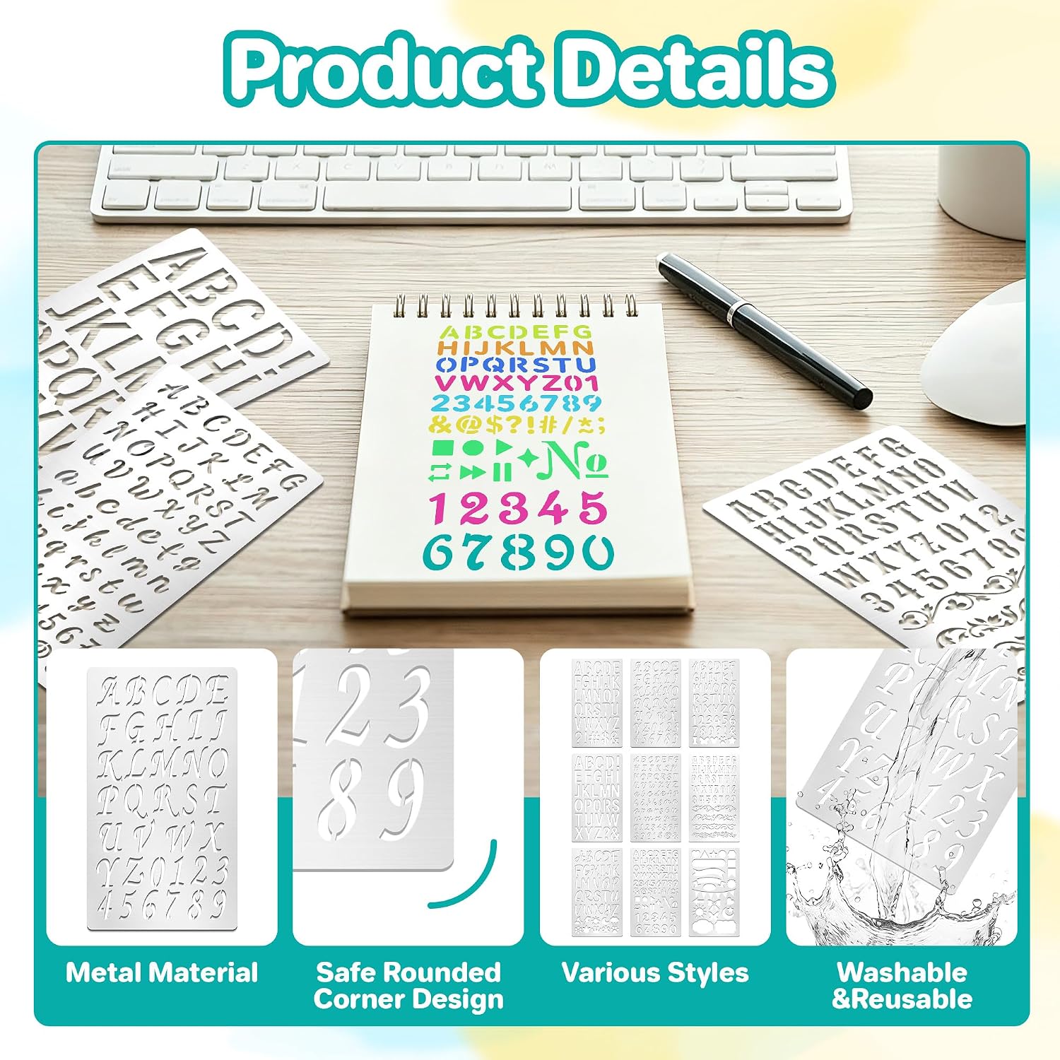 9-delige metalen letter- en ci - Letter S Art Craft recensie en prijs