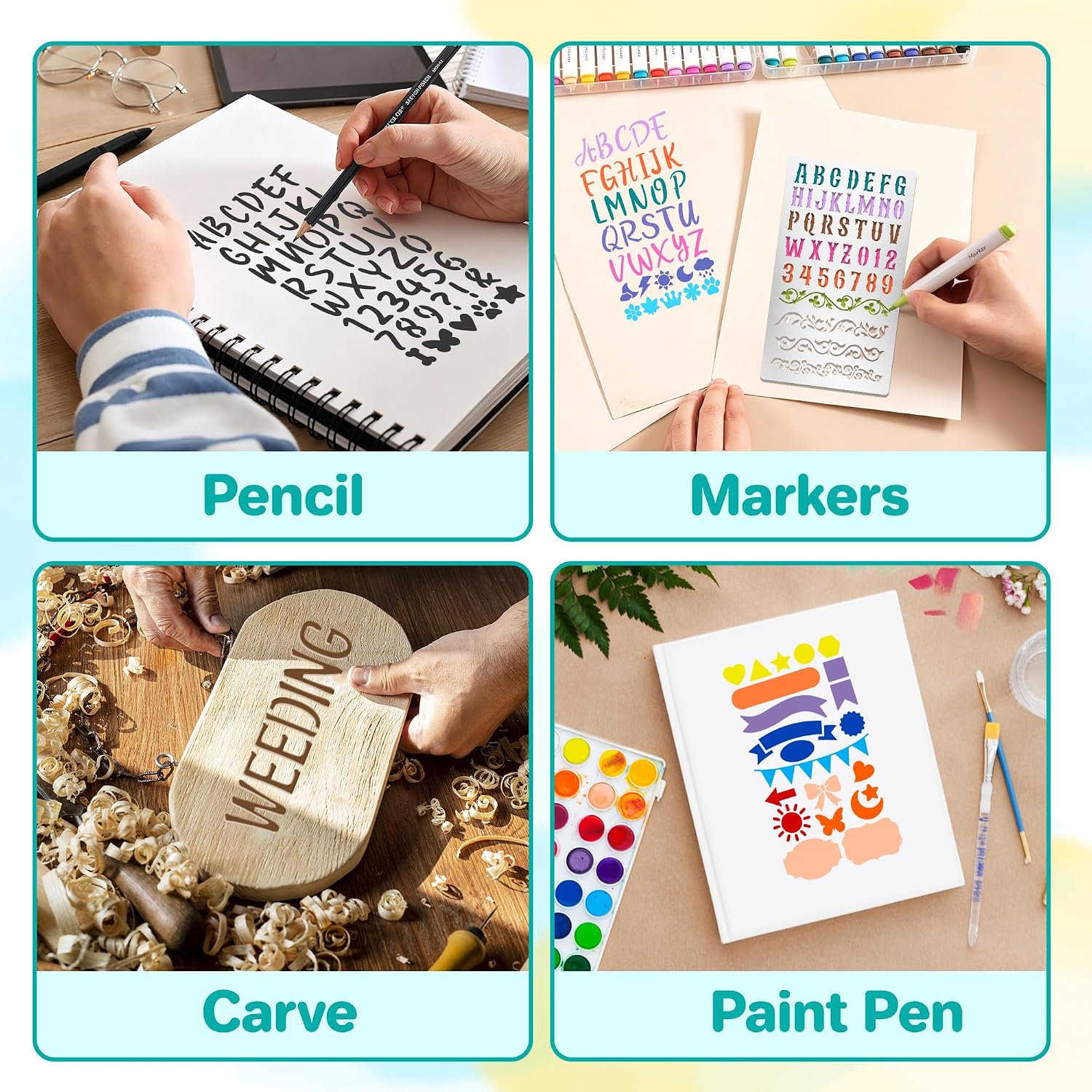 9-delige metalen letter- en ci - Letter S Art Craft recensie en prijs