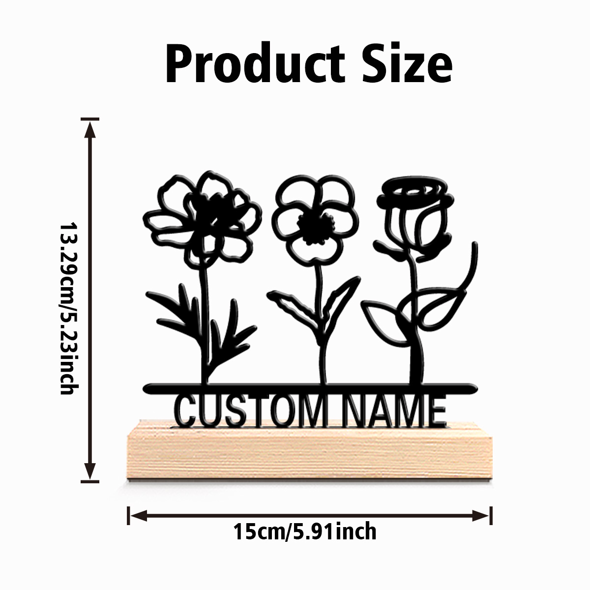1pc Modebloemen Aanpasbare tek - Art Craft Wood recensie en prijs