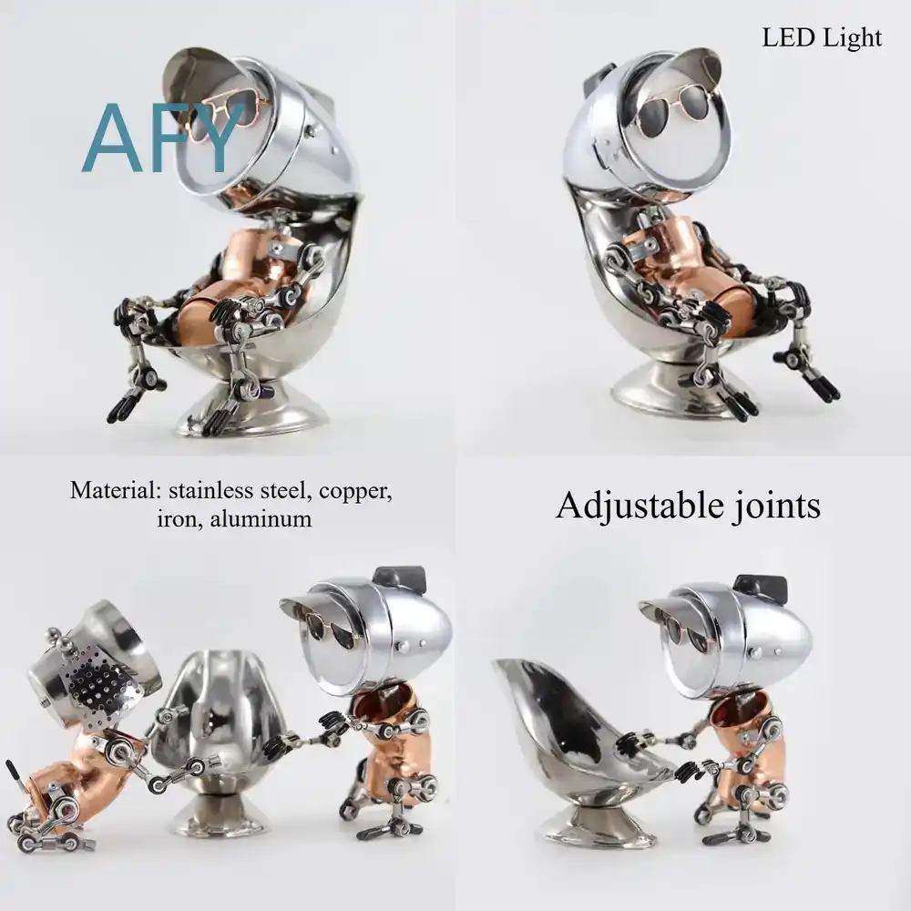 Metalen punk robot sfeerlamp v - Art Craft Robot recensie en prijs