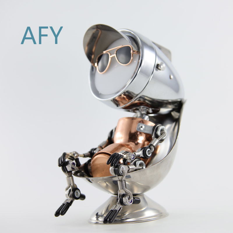 Metalen punk robot sfeerlamp v - Art Craft Robot recensie en prijs