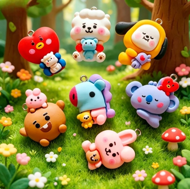 7 stks BT21 Hars Cartoon Charm - Art Craft Resin recensie en prijs
