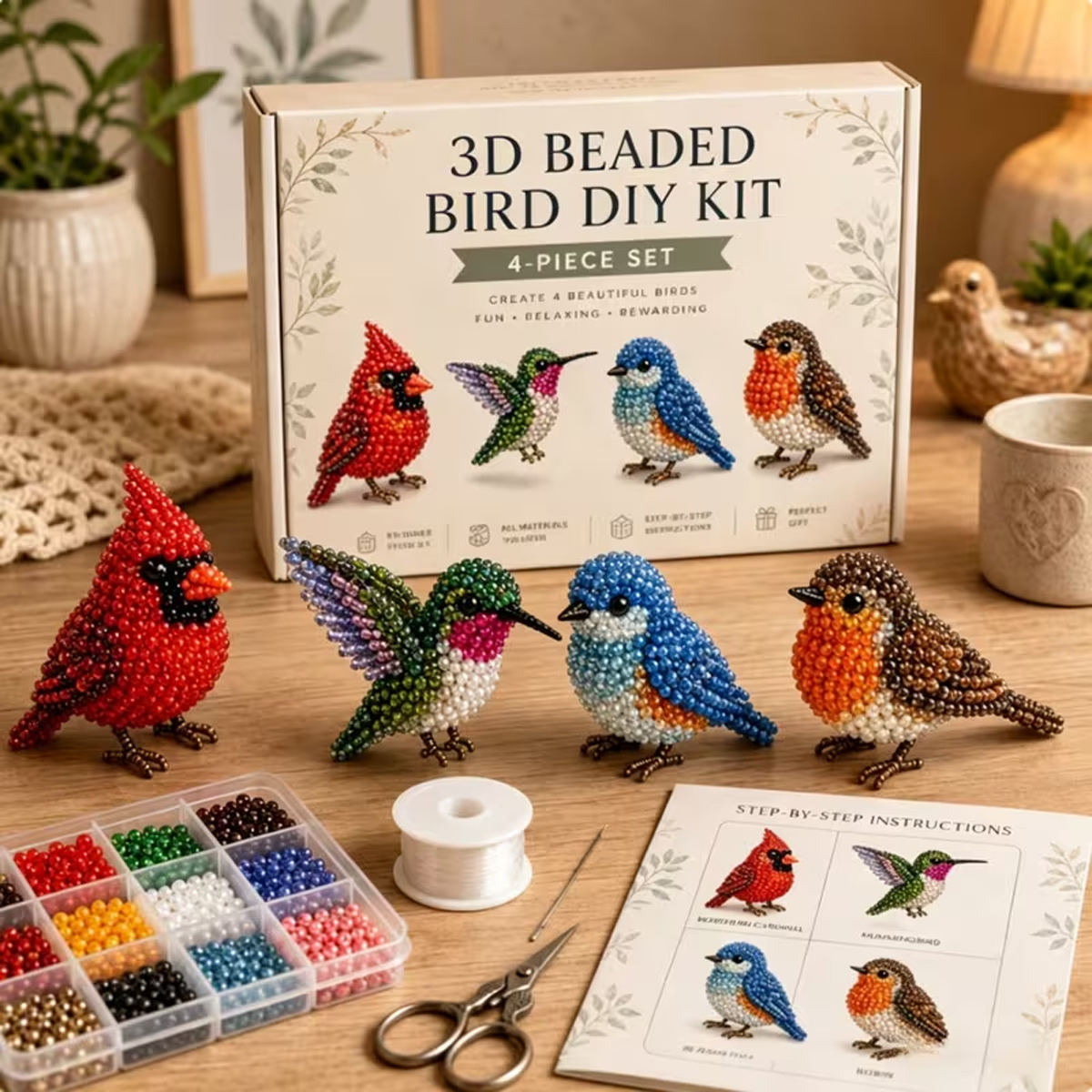 Mini 3D-dierenset met kralen,  - Art Craft Website recensie en prijs