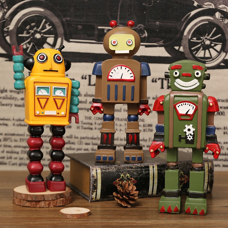Cartoon Robot Standbeeld Ornam - Art Craft Robot recensie en prijs